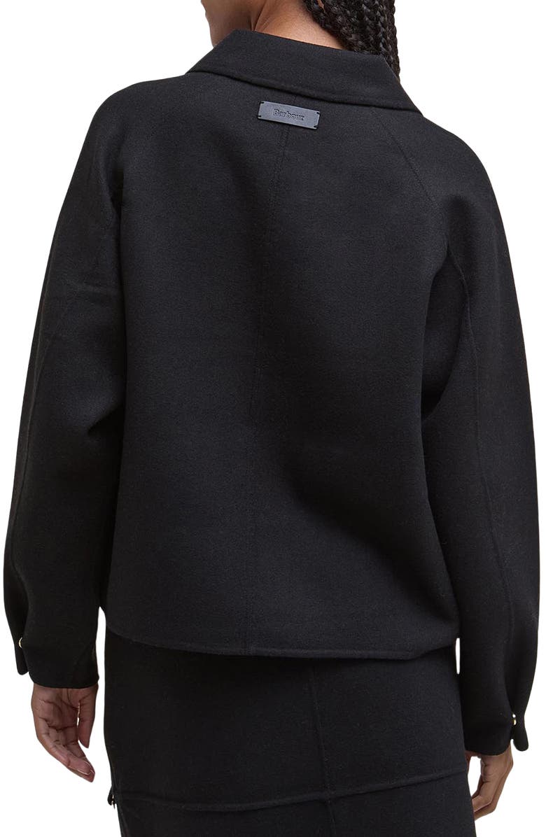 Barbour Leonie Wool Blend Overshirt, Alternate, color, Black