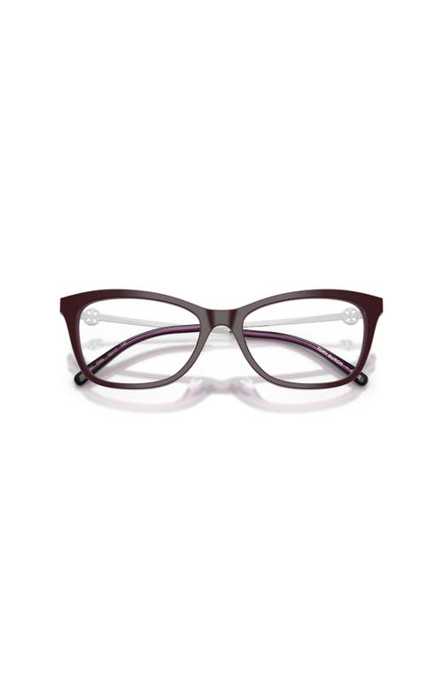 Tory Burch 55mm Square Optical Glasses In Black