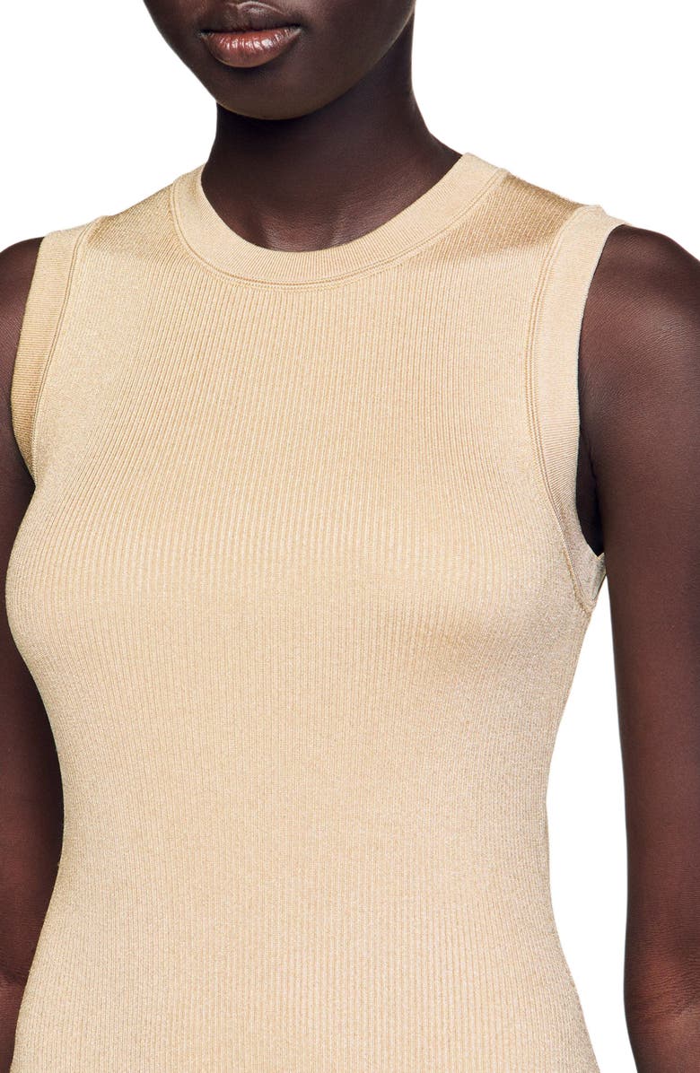 SANDRO Mini knit dress, Alternate, color, 