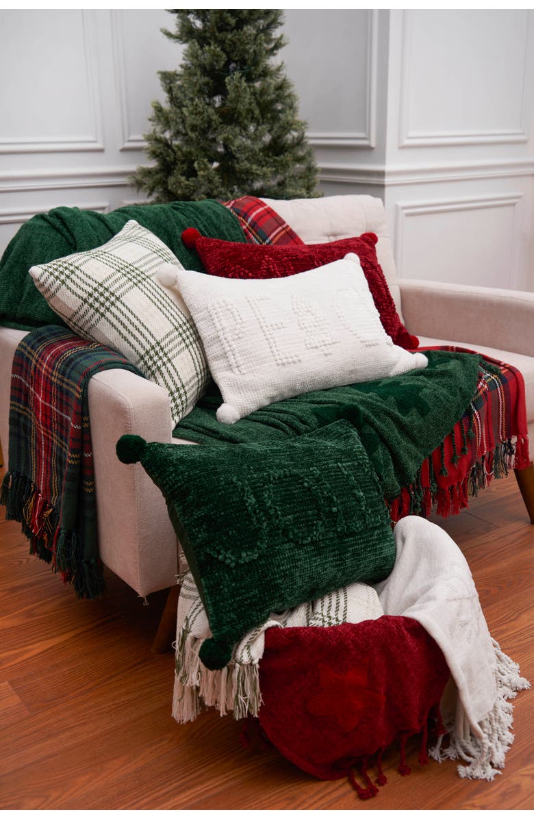 C&F Home Tree, Star and Snow Throw Blanket, Alternate, color, White