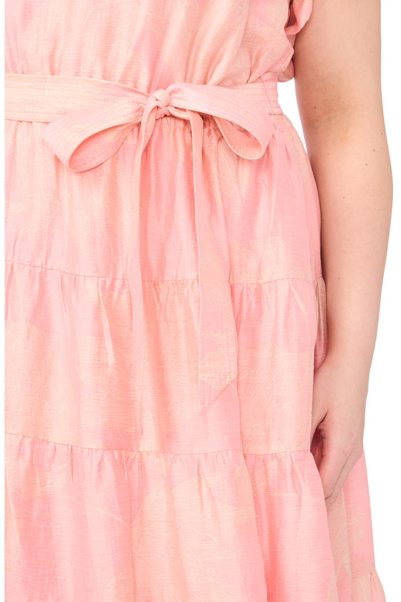 Abstract Print Fit & Flare Midi Dress, Alternate, color, SUMMER ROSE