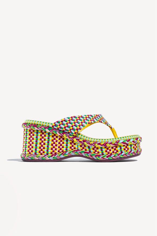 Amambaih Ramona Wedge Sandals, Main, color, Caribe