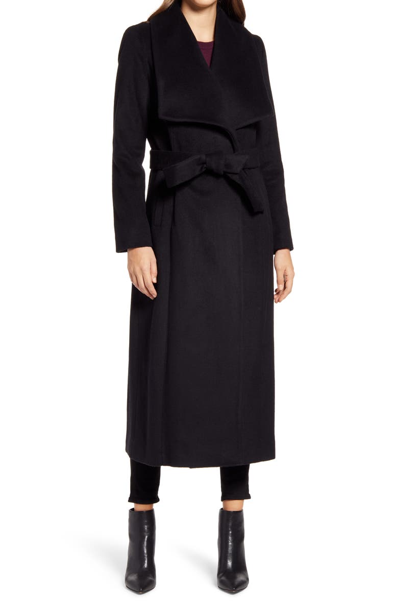 Cole Haan Signature Slick Wool Blend Wrap Coat, Main, color,