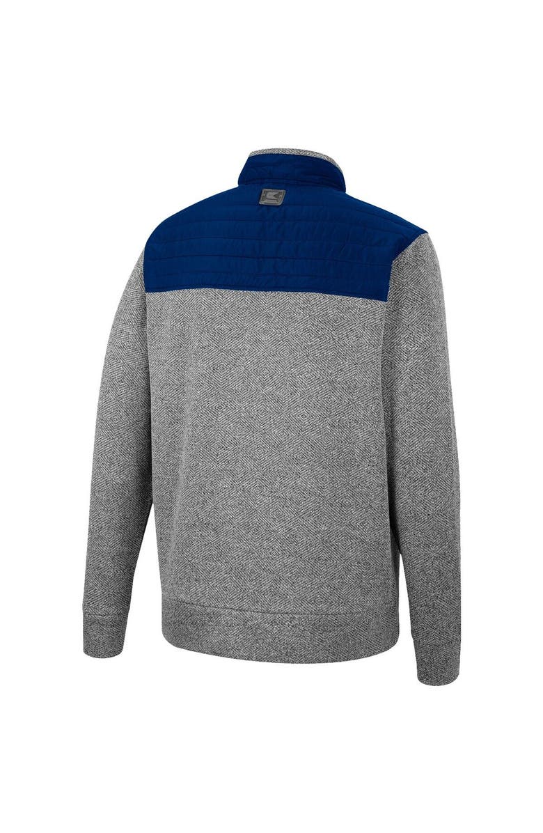 COLOSSEUM Men's Colosseum Charcoal/Navy West Virginia Mountaineers Putter Herringbone Full-Zip Jacket, Alternate, color, Charcoal