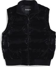 Desigual Convertible Quilted Puffer Jacket with Removable Hood