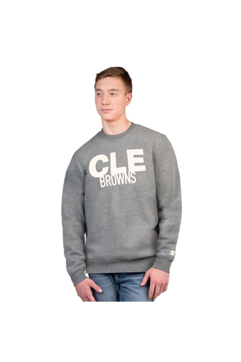 Men's Starter  Charcoal Cleveland Browns Assist Sweatshirt, Main, color, Charcoal