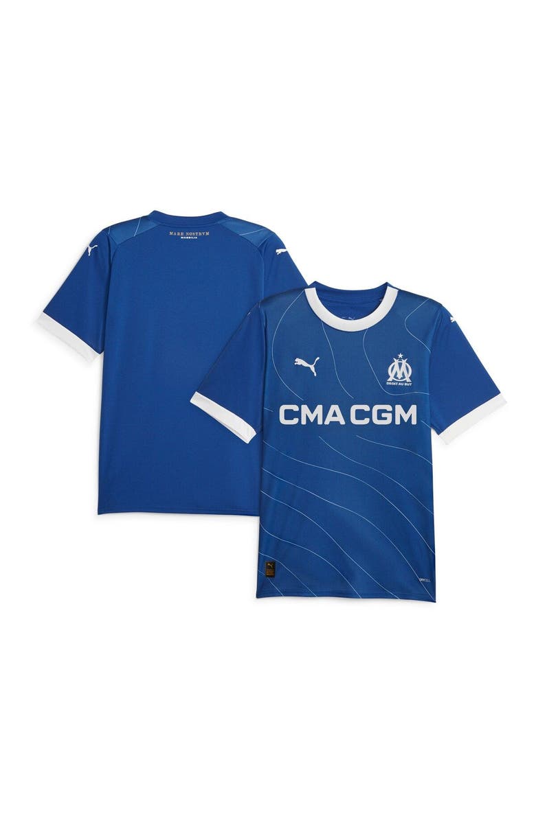 PUMA Men's Puma Blue Olympique Marseille 2023/24 Away Replica Jersey, Main, color, 