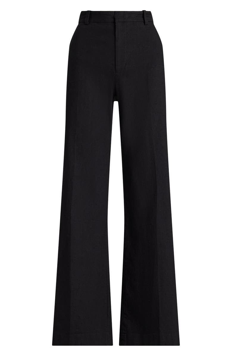 Polo Ralph Lauren Beaton Stretch Cotton Wide Leg Pants, Alternate, color, Polo Black