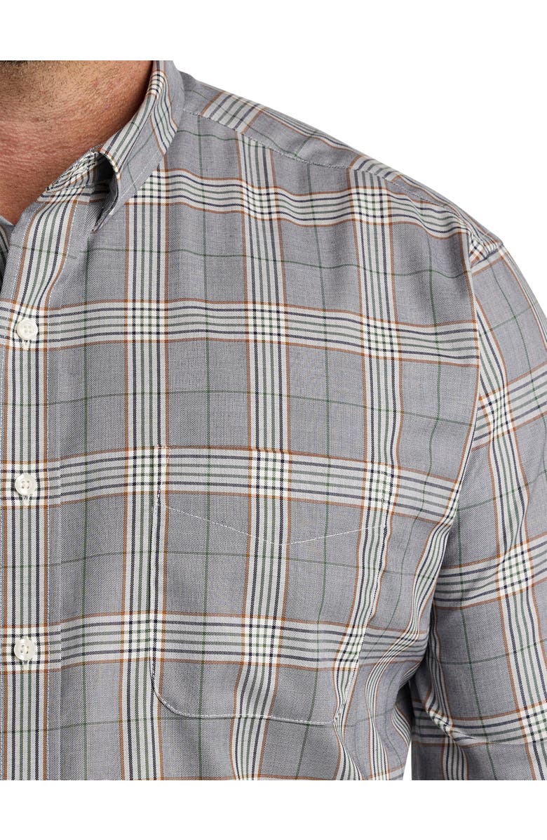 Oak Hill by DXL Big & Tall Large Plaid Sport Shirt, Alternate, color, Navy Multi