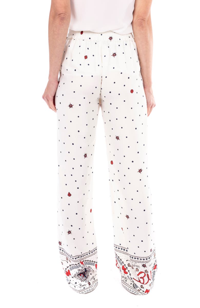 Badgley Mischka Collection Border Print Drawstring Pants, Alternate, color,