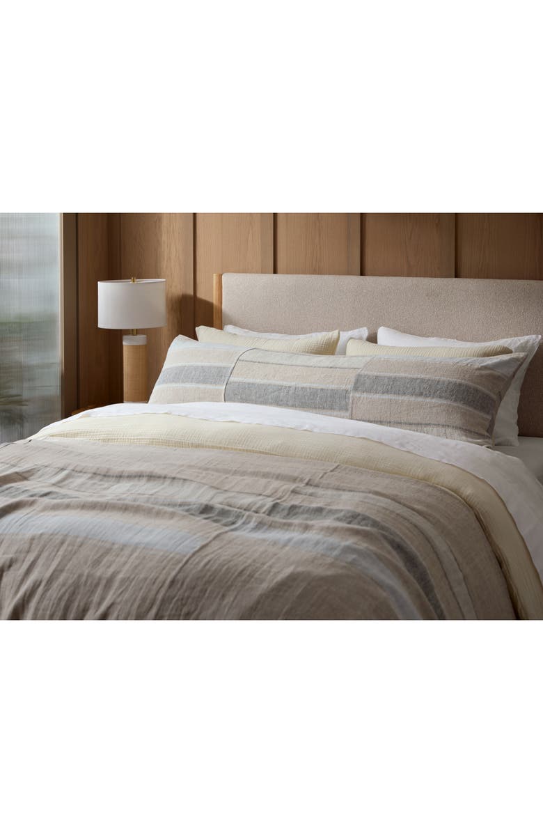 Parachute Heritage Linen Duvet Cover, Alternate, color, Natural Stripe Cool