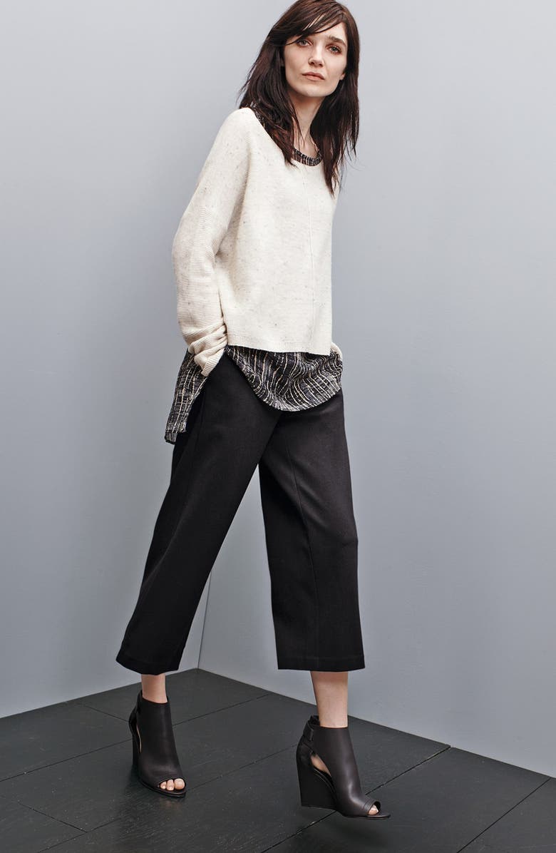 Eileen Fisher Crop Wide Leg Trousers, Alternate, color,