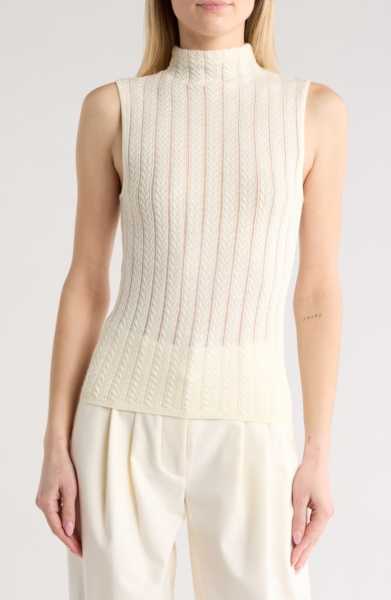 rag & bone Krissy Wool Blend Cable Knit Sweater Top, Main, color,