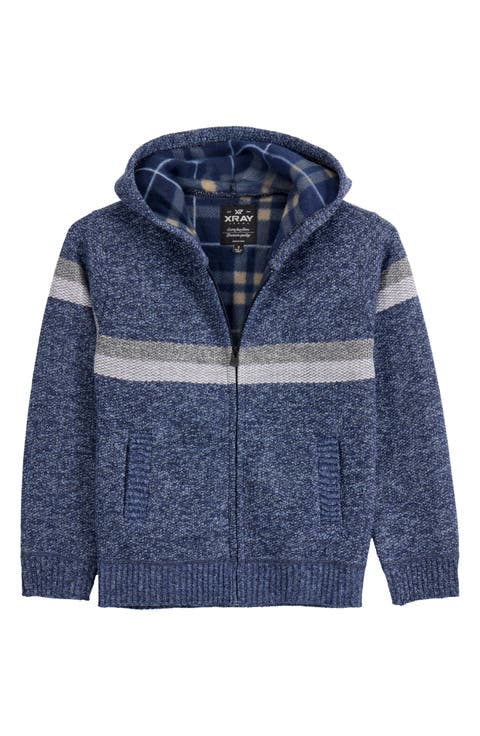 Kids' Stripe Full Zip Hoodie (Big Kid)