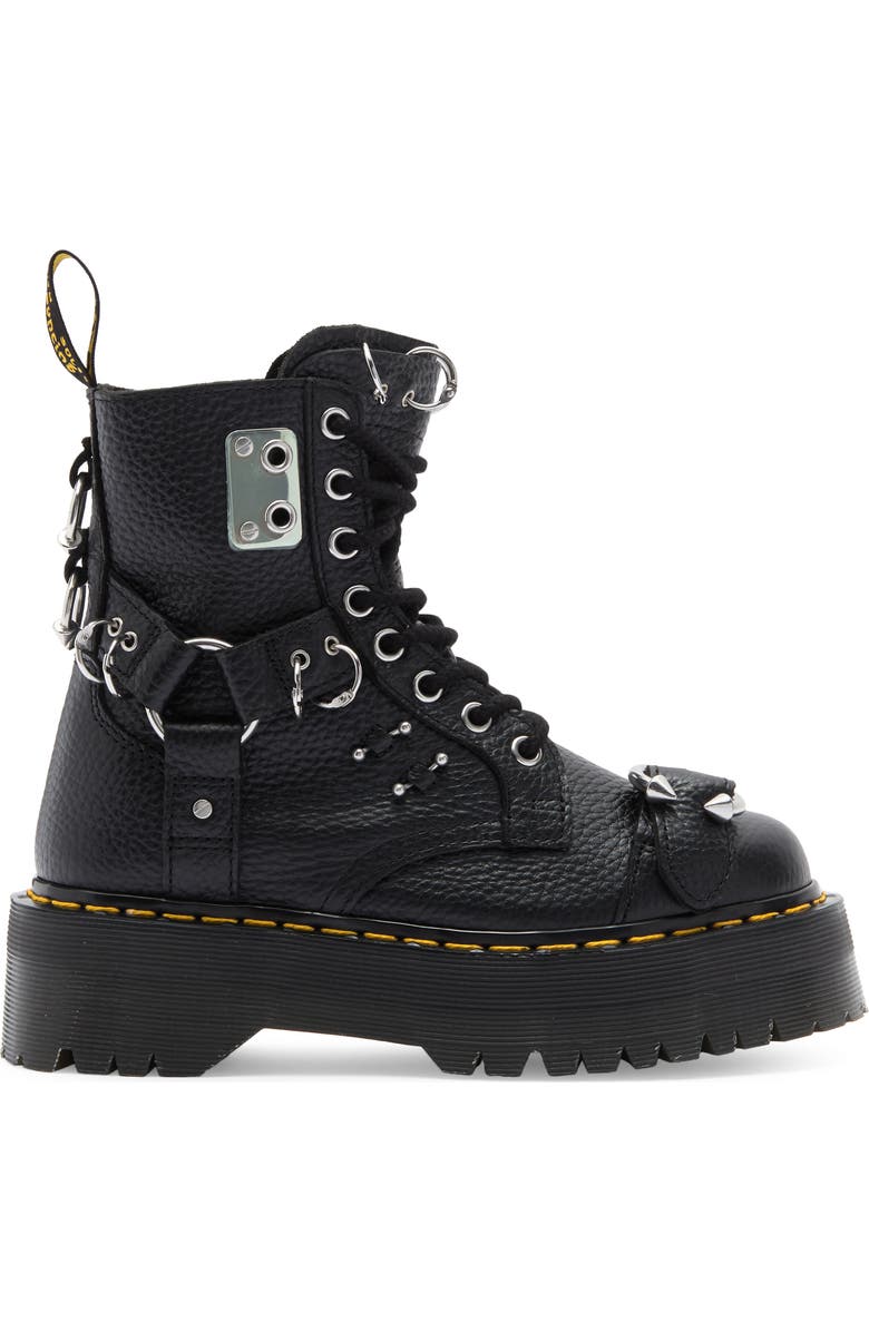 Dr. Martens Jadon Piercing Milled Leather Platform Boot, Alternate, color,