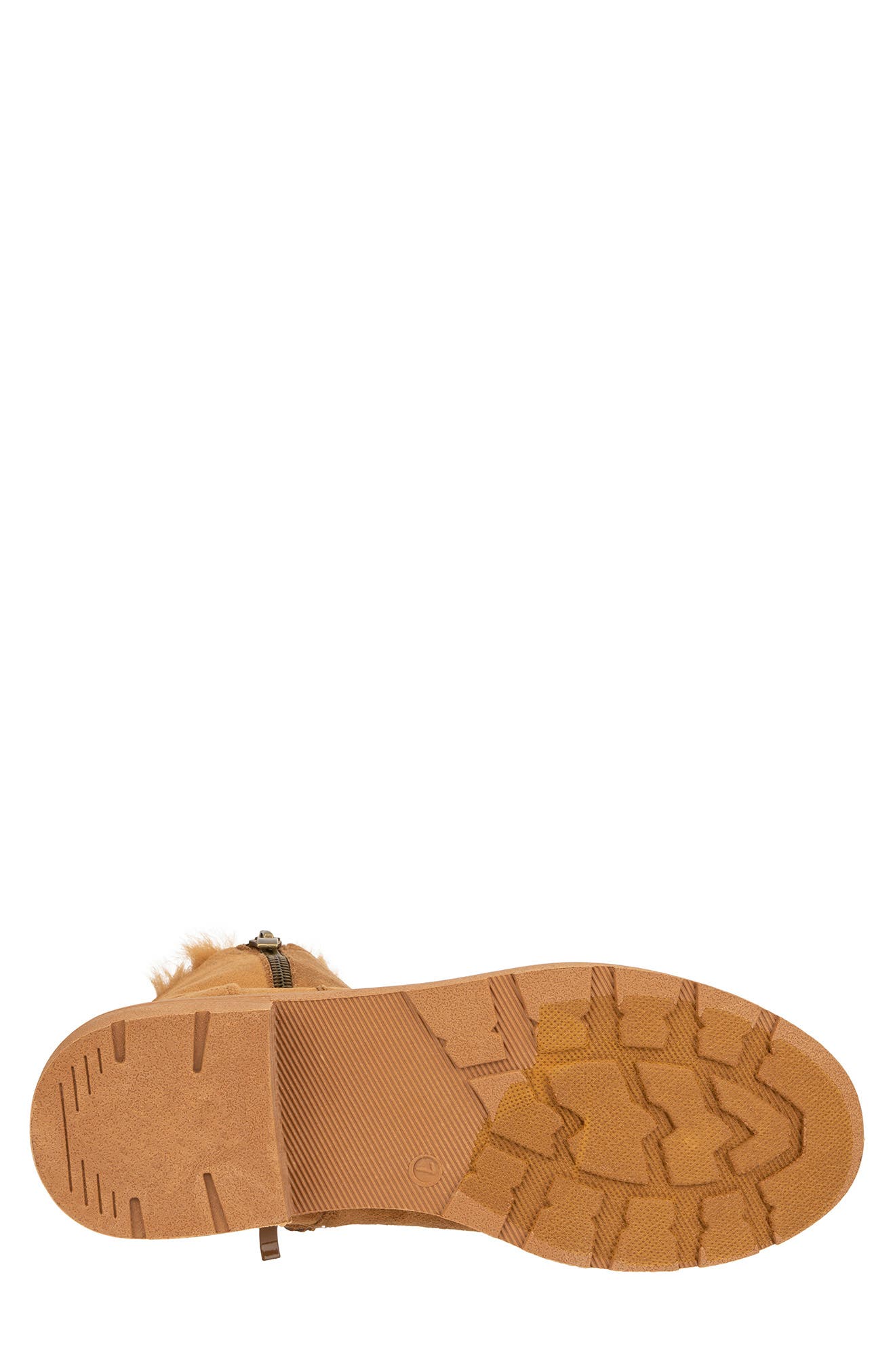 Rosemary Faux Fur Lined Ankle Boot, Alternate, color, COGNAC