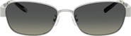 Tory Burch 55mm Gradient Polarized Rectangular Sunglasses