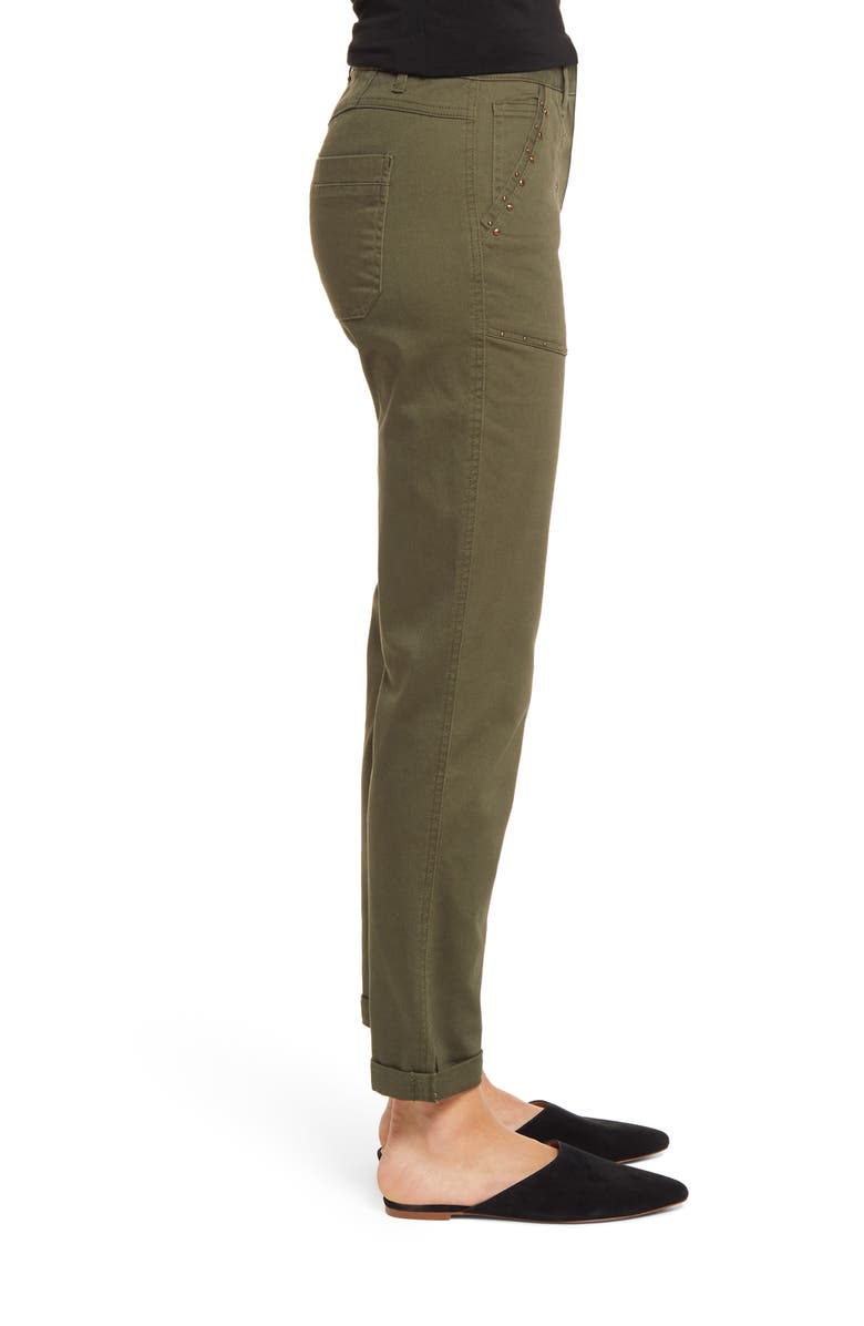 Wit & Wisdom Ab-Solution High Waist Studded Utility Pants, Alternate, color,