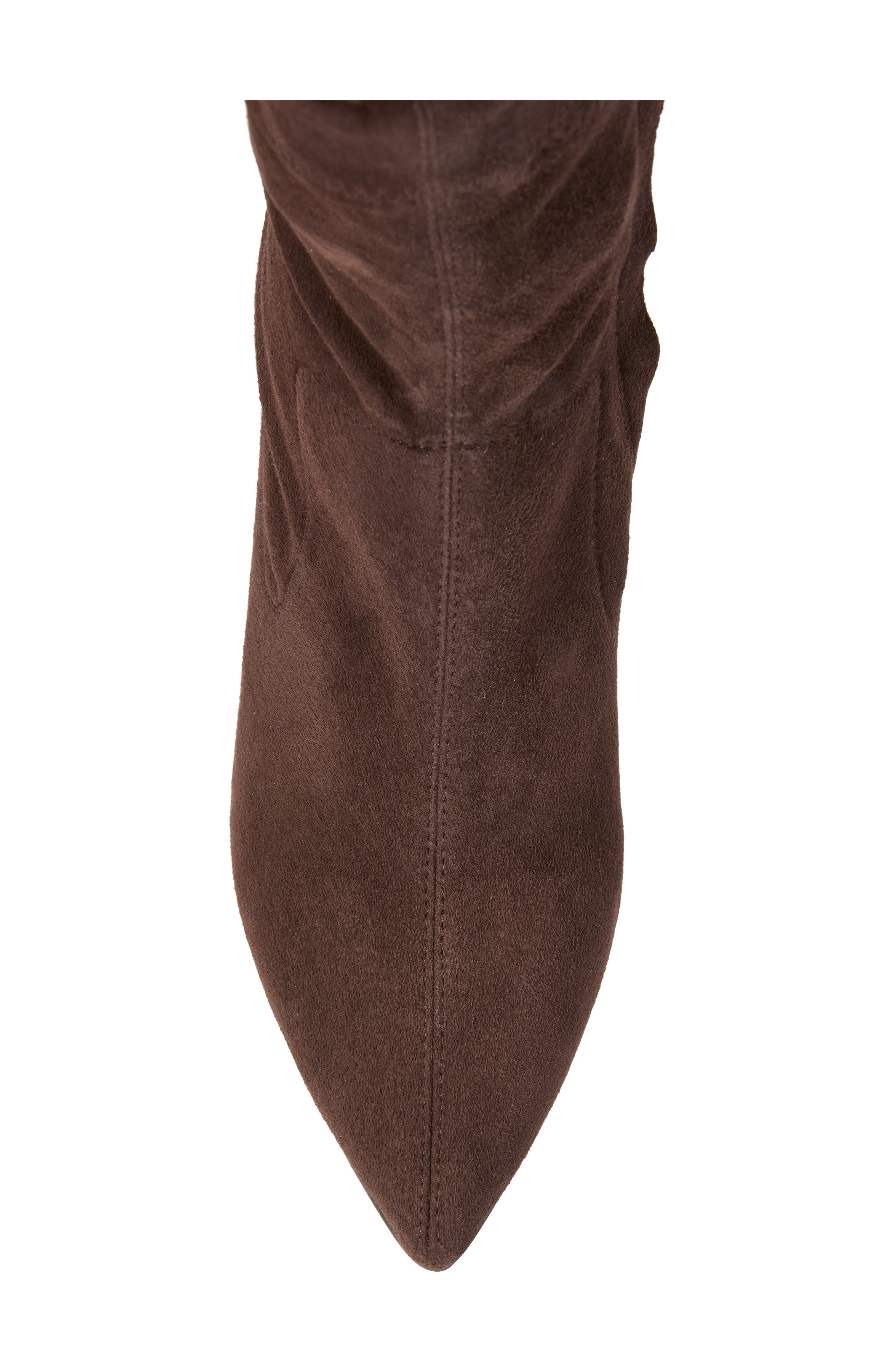 Onira Stretch Leather Wedge Bootie, Alternate, color, BROWN STRETCH SUEDE