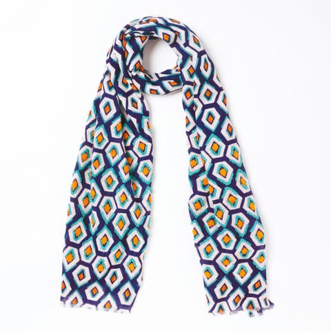 Pentagon Embroidered Scarf