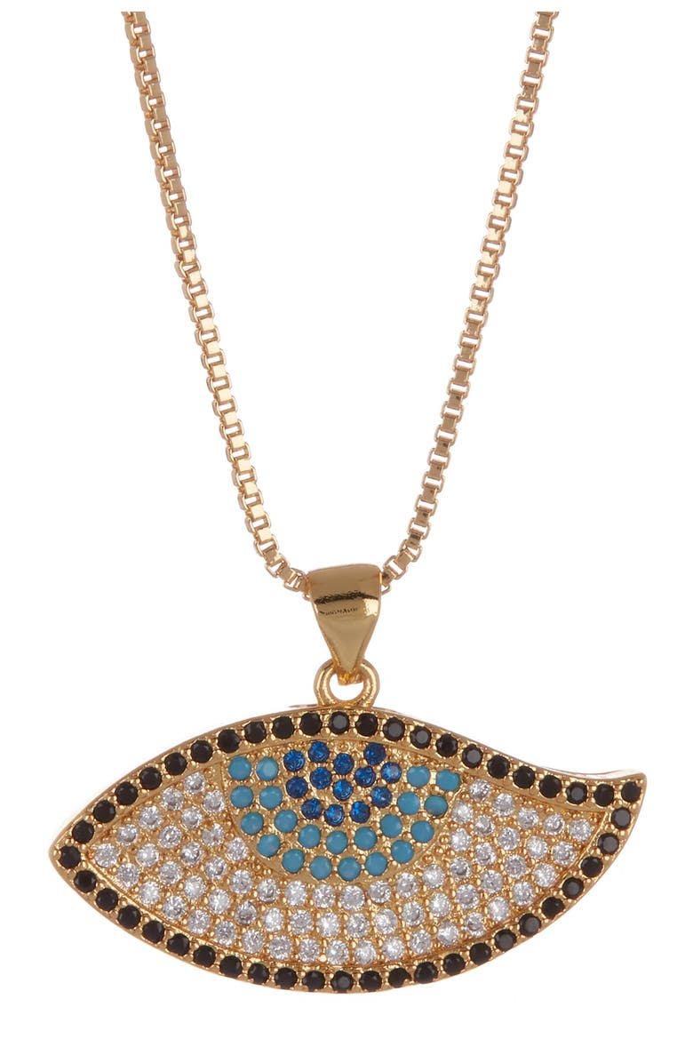 OLIVIA WELLES Deena Crystal Eye Necklace, Main, color,
