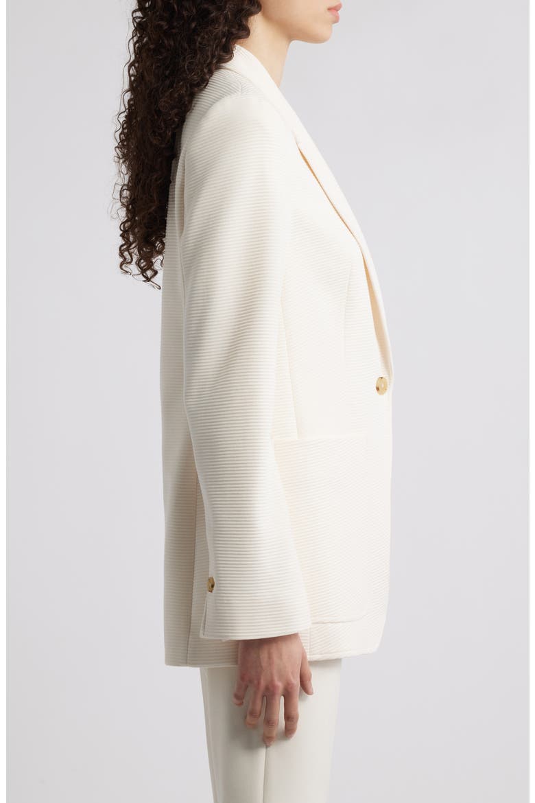 Jasena Textured One-Button Blazer, Alternate, color, SOFT CREAM OTTOMAN