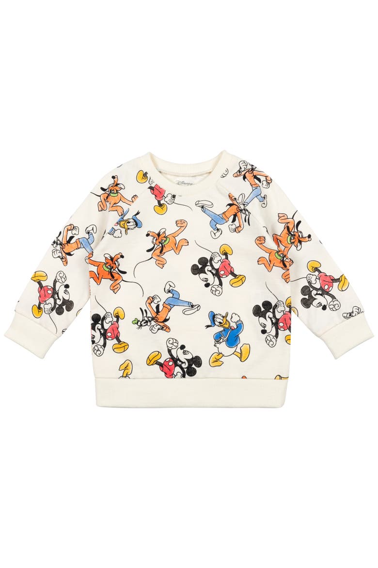Mickey Mouse 2-Piece French Terry Sweatshirt and Shorts Set, Alternate, color, Tusk Cream