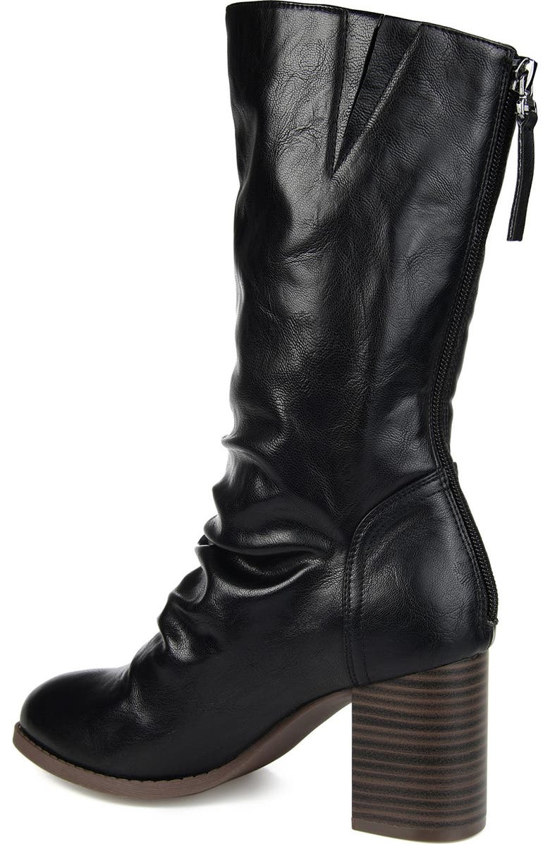 Journee Signature Sequois Slouch Heeled Boot, Alternate, color, Black
