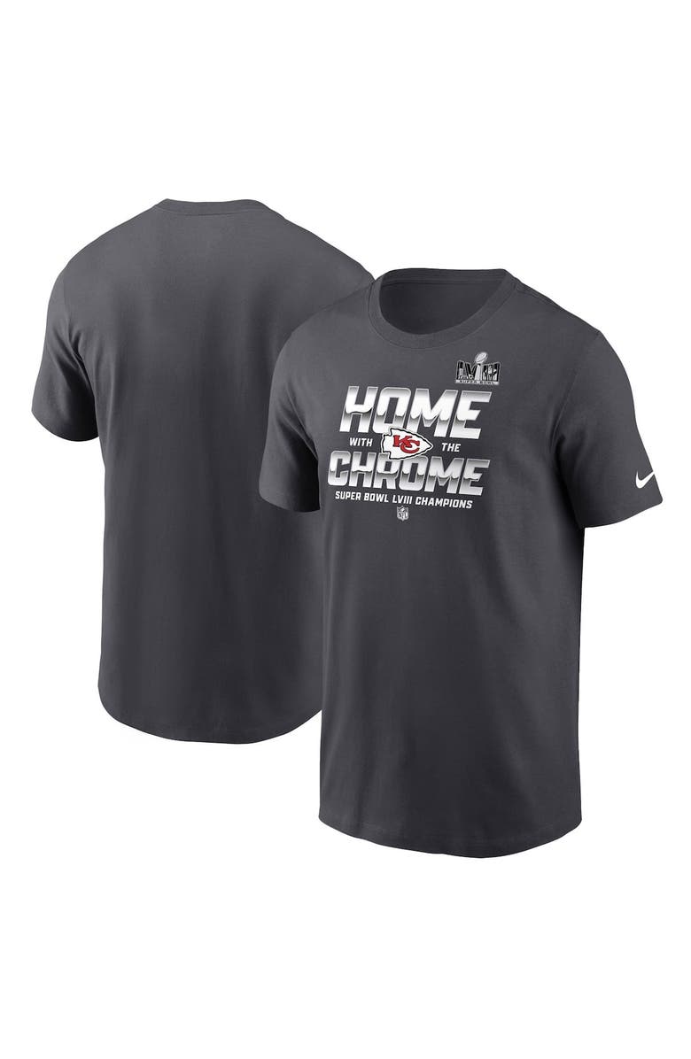 Nike Men's Nike Anthracite Kansas City Chiefs Super Bowl LVIII Champions Parade T-Shirt, Main, color,