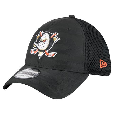 Men's New Era  Black Anaheim Ducks Active Subtle Camo 39THIRTY Flex Hat