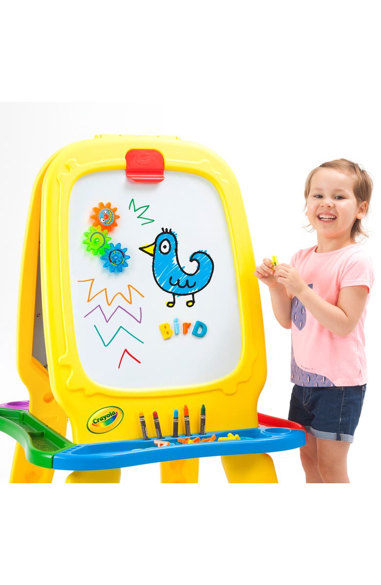 CRAYOLA Deluxe Magnetic Doublesided Easel Ages 3+, Alternate, color, Multicolored