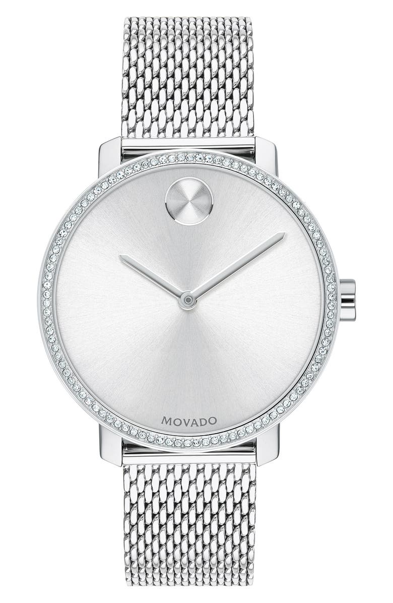 Movado Bold Mesh Strap Watch, 34mm, Main, color,