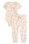 Patterned Cotton Romper & Joggers Set