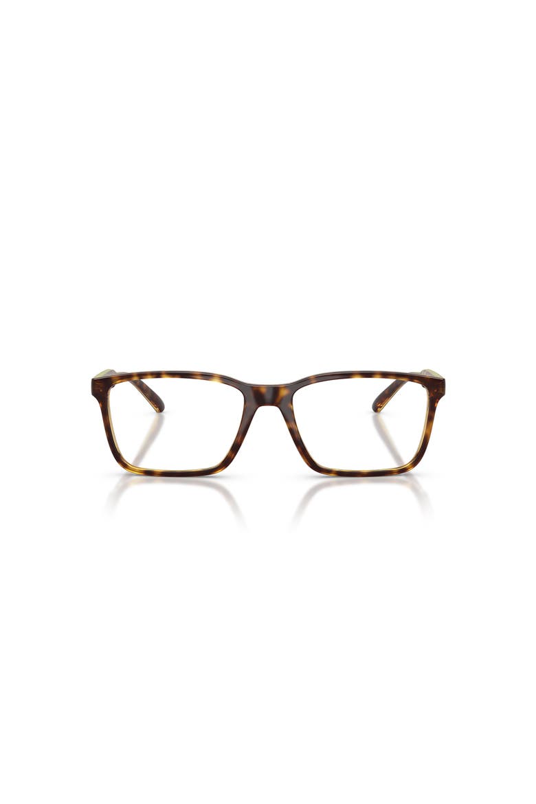 52mm Rectangle optical glasses, Alternate, color, Brown