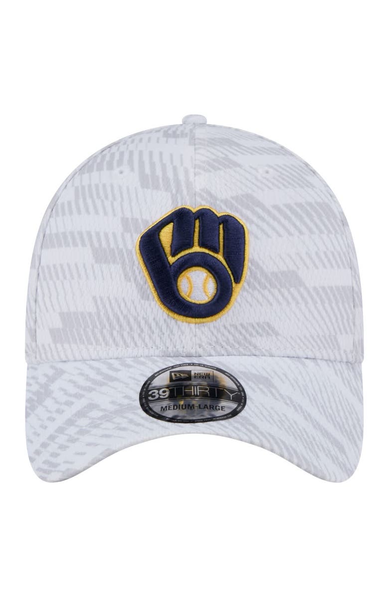 New Era Men's New Era  White Milwaukee Brewers Graded 39THIRTY Stretch Fit Hat, Alternate, color, 