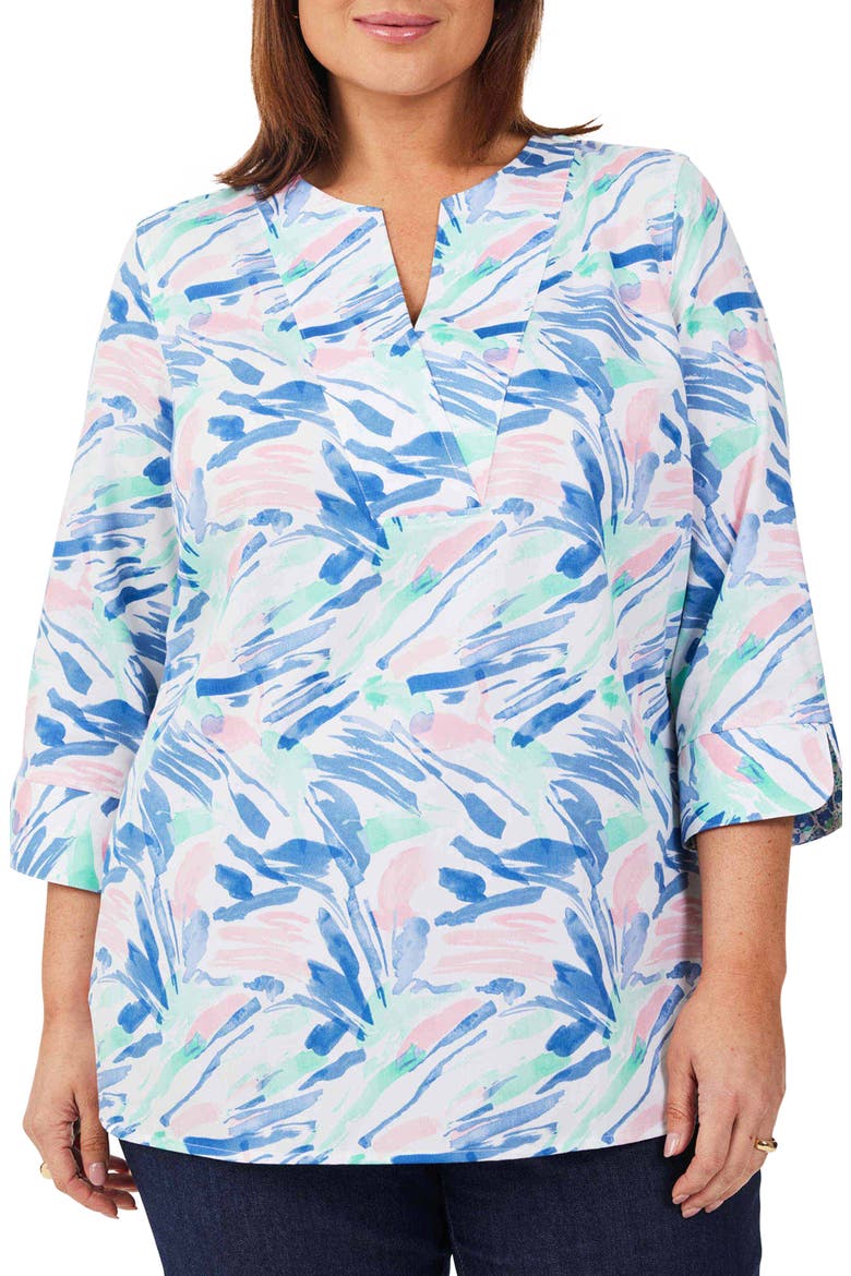 Vena Cotton Tunic, Main, color, NAVY MULTI