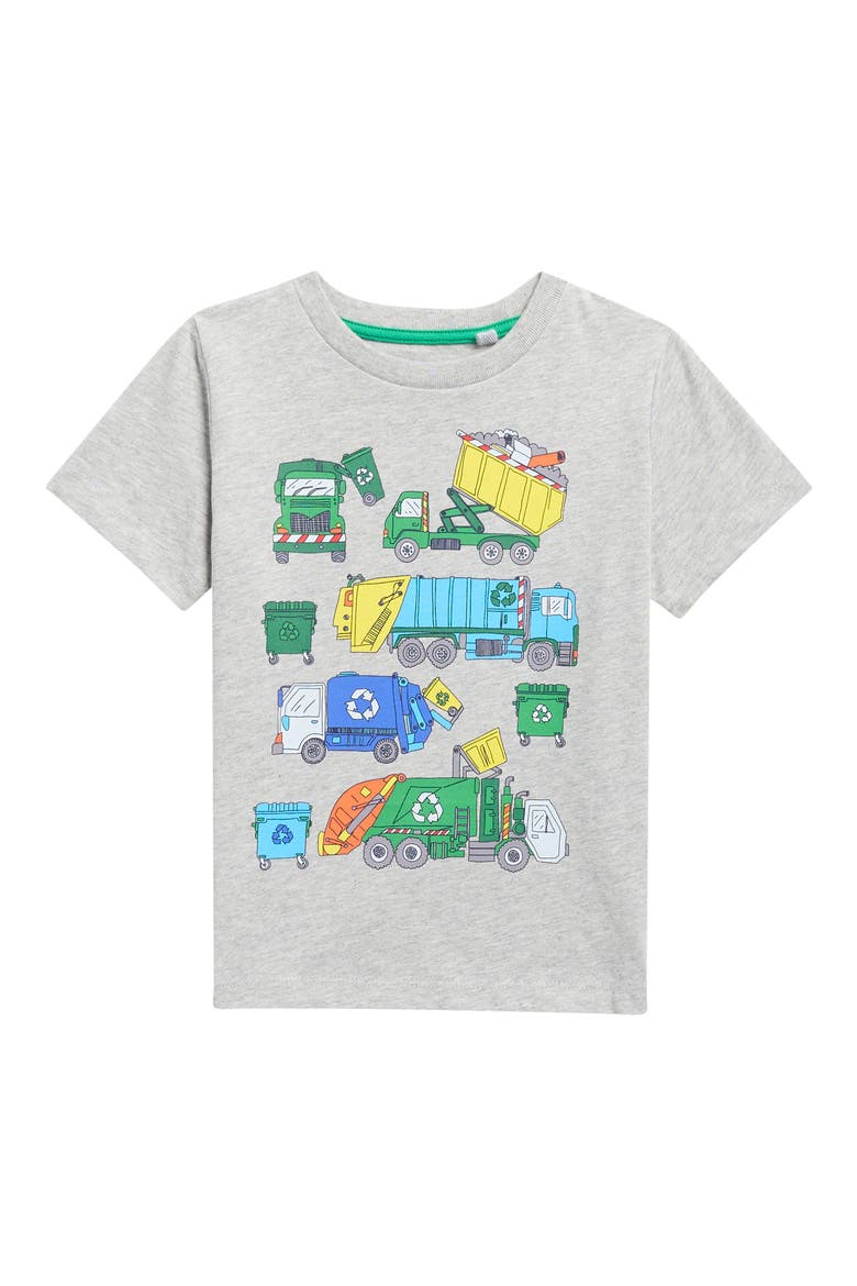 Kids' Graphic Print Cotton T-Shirt, Main, color, GREY MARL
