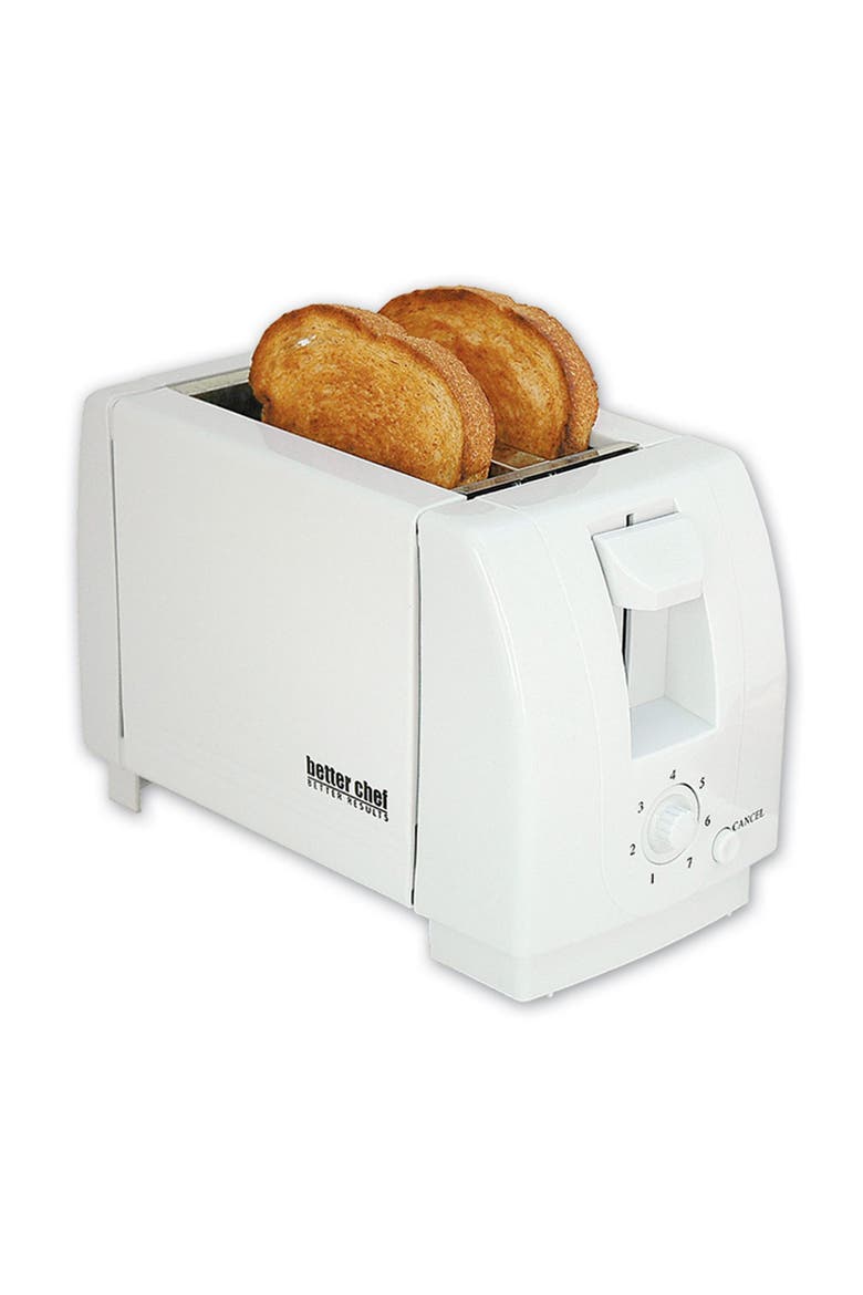 Two Slice Wide Slot Toaster, Main, color, White