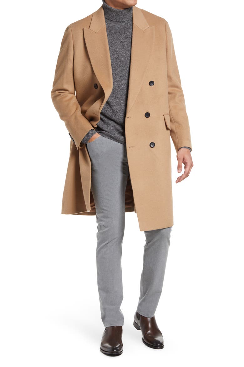 Thomas Wool & Cashmere Over Coat, Main, color, CAMEL