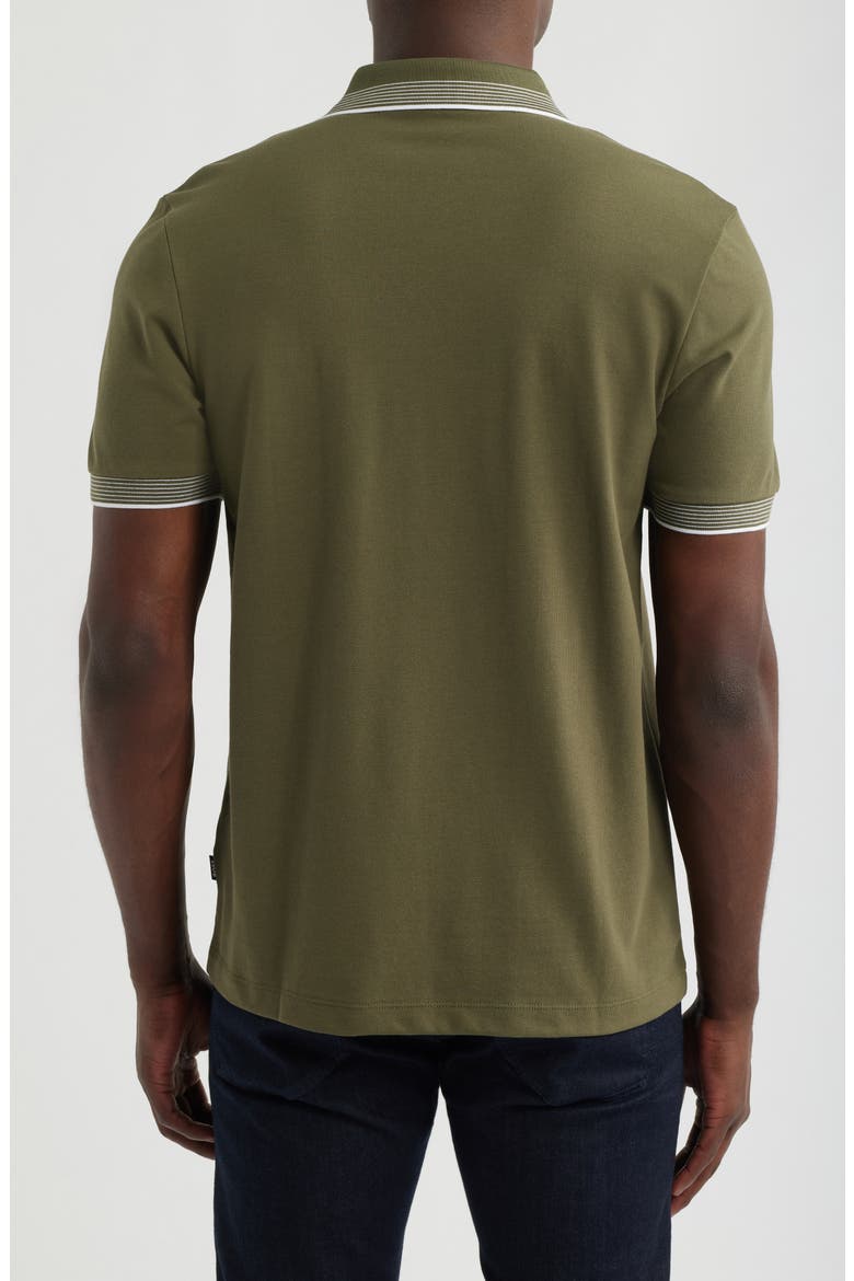 Paras Quarter Zip Cotton Polo, Alternate, color, OLIVE GREEN