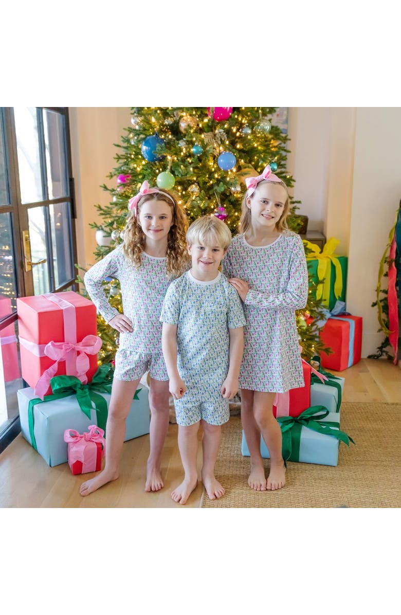 Lila and Hayes Sophie Girls' Short Set, Alternate, color, Mod Holiday Pink