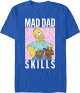 The Simpsons Men's The Simpsons Mad Dad Skills Portrait Graphic T-Shirt