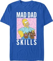 The Simpsons Men's The Simpsons Mad Dad Skills Portrait Graphic T-Shirt