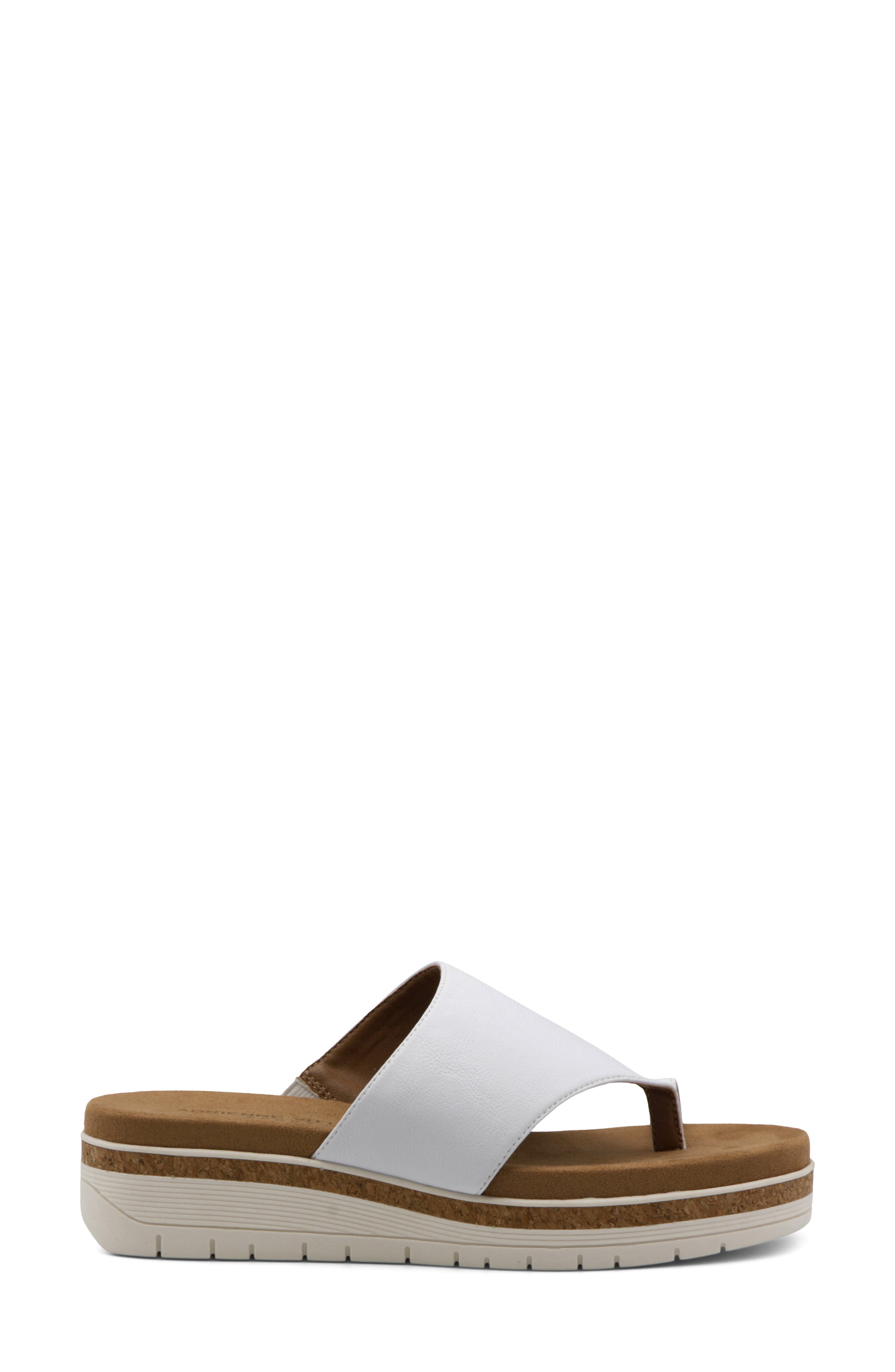 Adrienne Vittadini Playa Wedge Sandal, Alternate, color, White