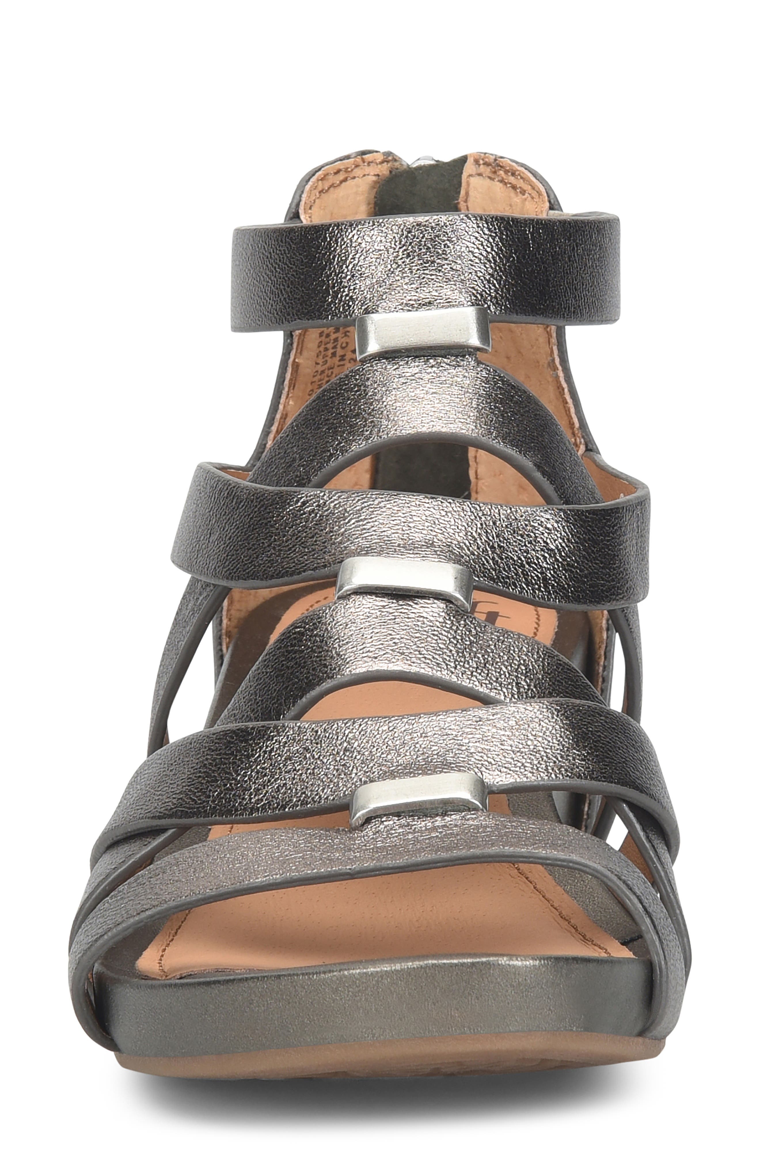 Söfft Vivi Platform Wedge Sandal, Alternate, color, Dark Pewter