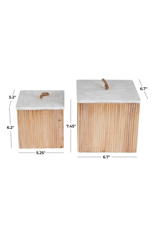 Sonoma Sage Home Set Of 2 Brown Wooden Decorative Keepsake Boxes In Brown