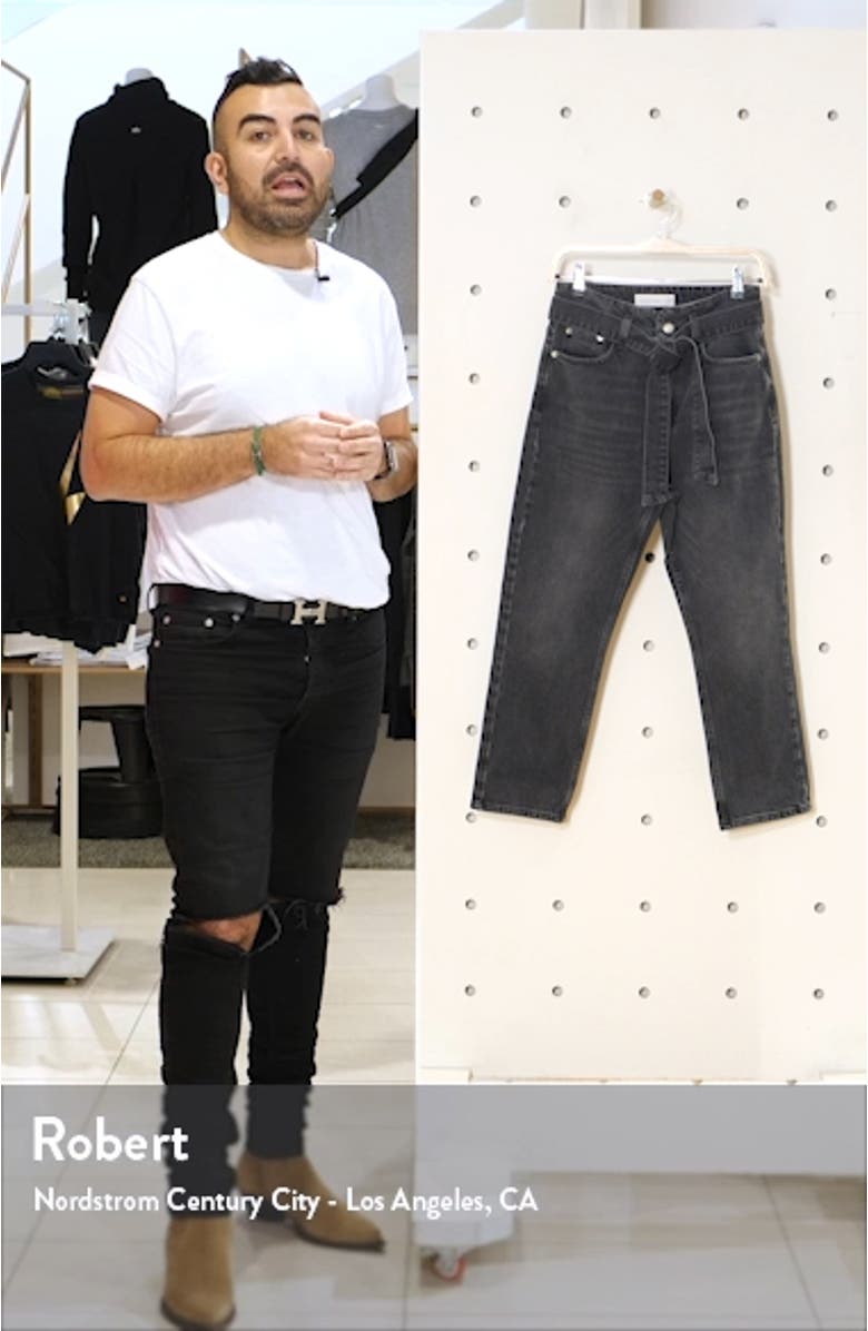 Paperbag Waist Straight Leg Jeans, sales video thumbnail
