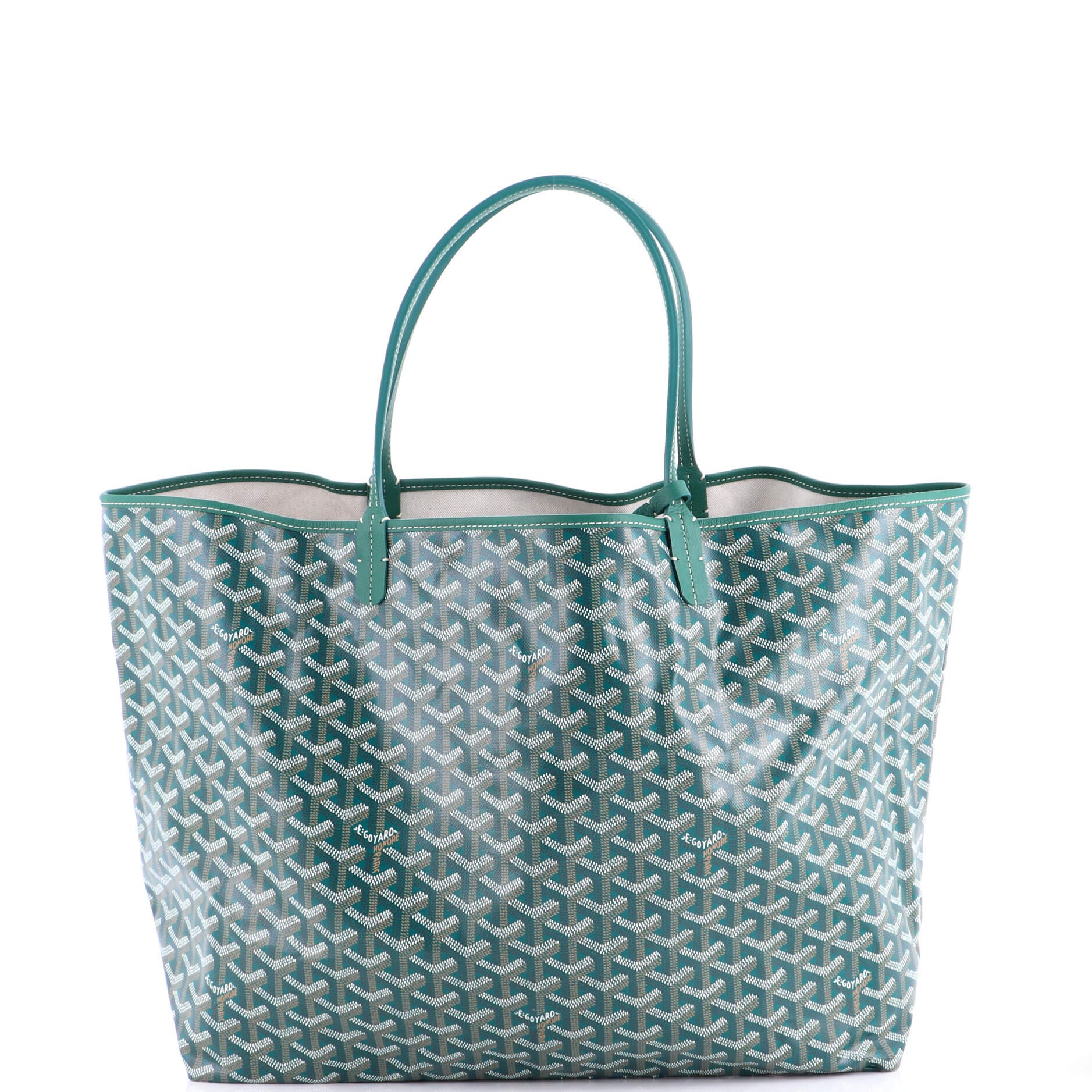 Pre-Owned Goyard Saint Louis Tote Coated Canvas GM, Main, color, Green
