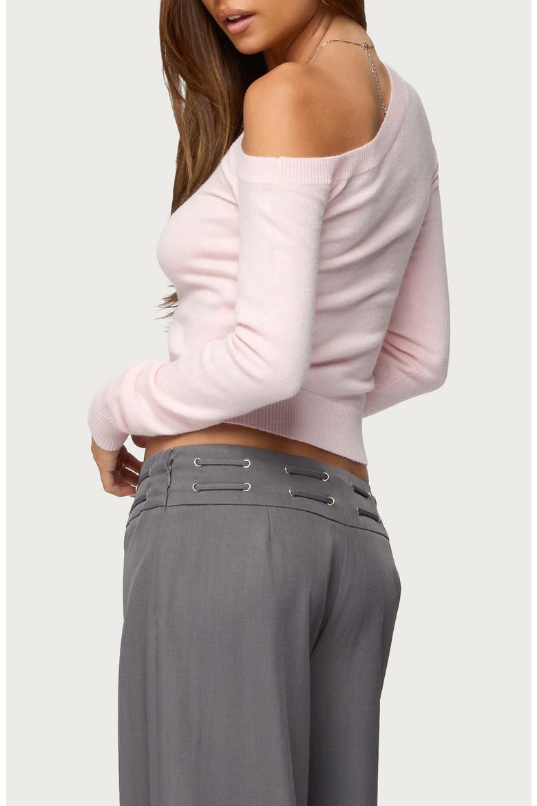 Mayson One-Shoulder Sweater, Alternate, color, LIGHT-PINK