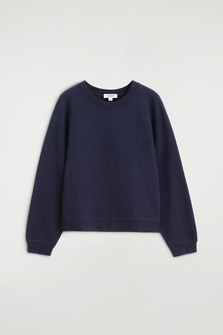 Cotton Sweatshirt, Alternate, color, NAVY
